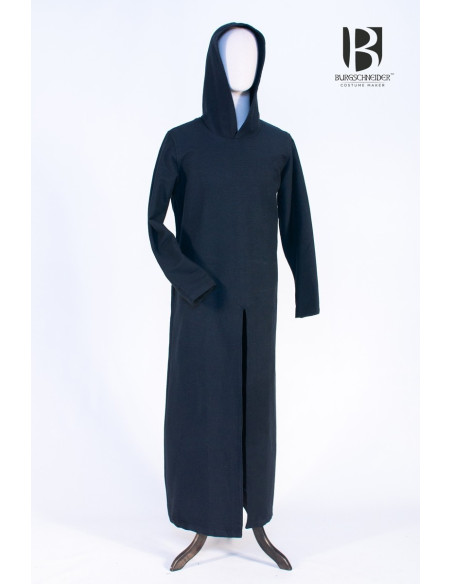 Renaud hooded tunic, black