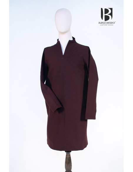 Ekwin short medieval tunic, brown