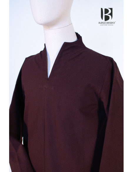 Ekwin short medieval tunic, brown