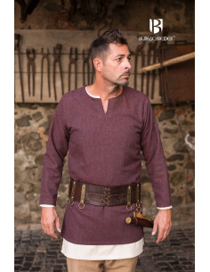 Tyr short tunic, burgundy-grey 2