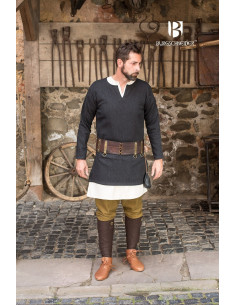 Tyr short tunic, black-grey