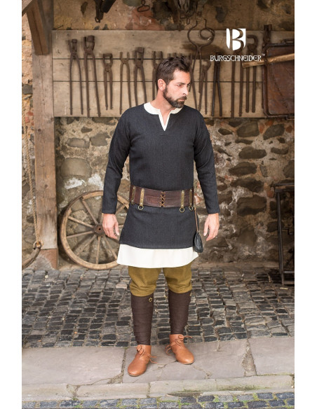 Tyr short tunic, black-grey