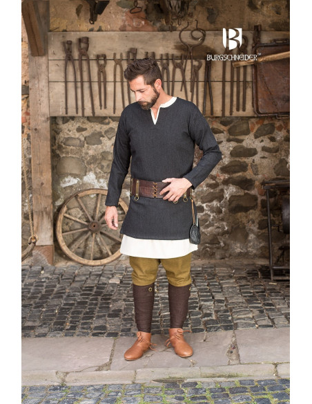 Tyr short tunic, black-grey