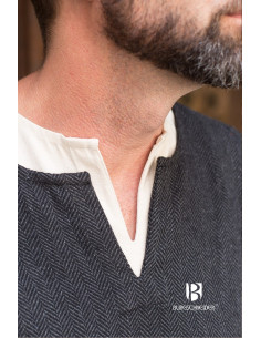 Tyr short tunic, black-grey