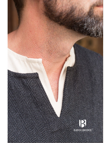 Tyr short tunic, black-grey