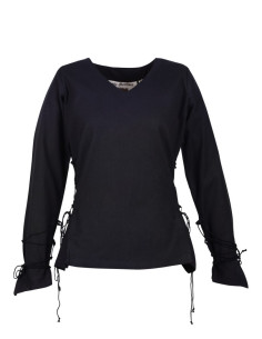 Medieval blouse Aila, black