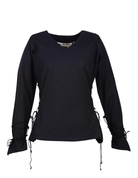 Medieval blouse Aila, black Medieval blouse Aila, black