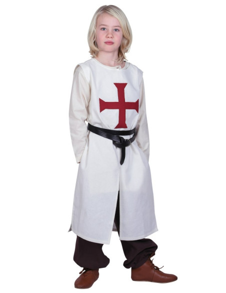 Templar child tabard, natural white