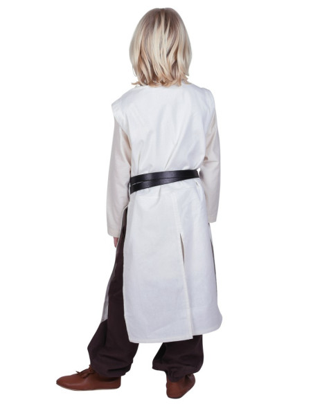 Templar child tabard, natural white