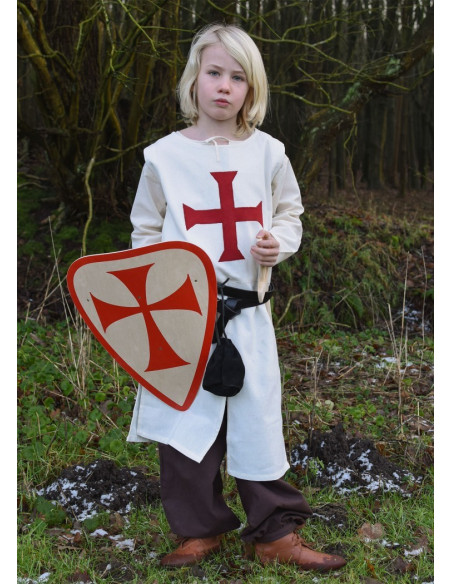 Templar child tabard, natural white