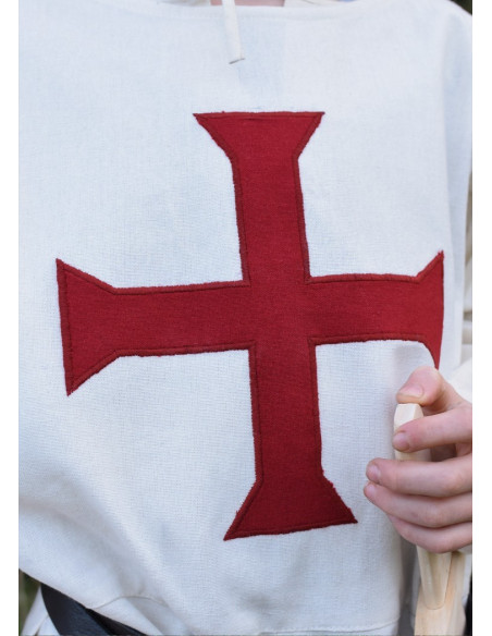Templar child tabard, natural white