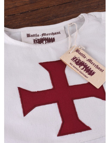 Templar child tabard, natural white