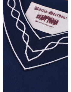 Medieval dress Alvina, blue-white 2