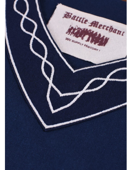 Medieval dress Alvina, blue-white