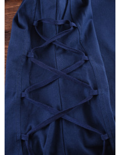 Medieval dress Alvina, blue-white