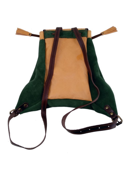 medieval leather backpack