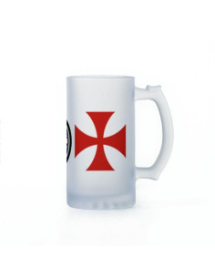 Beer Mug Knights Templar, translucent glass 2