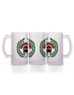 Roman Centurion Beer Mug, translucent glass