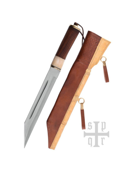 Scalexon with leather scabbard