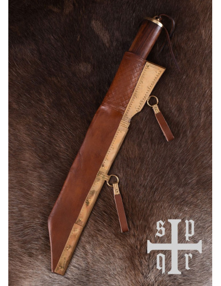 Scalexon with leather scabbard