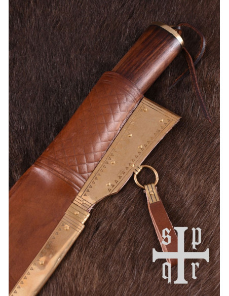 Scalexon with leather scabbard