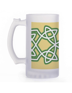 Celtic Knots Beer Mug, translucent glass 2
