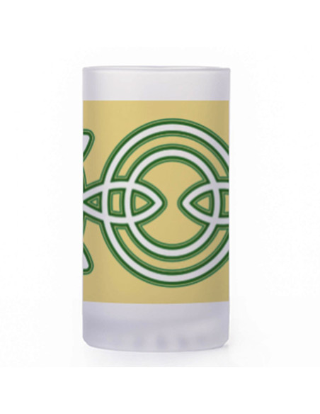 Celtic Knots Beer Mug, translucent glass