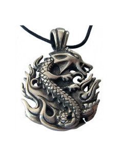 Fire Elemental Dragon Feng-Shui Pendant