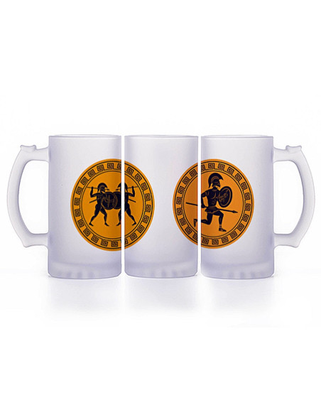 Beer mug Greek fighters, translucent...
