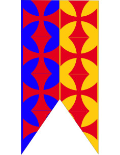 Medieval Banner Bicolor Crosses