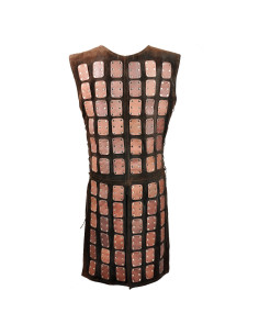 Osric brigandine in brown leather 2