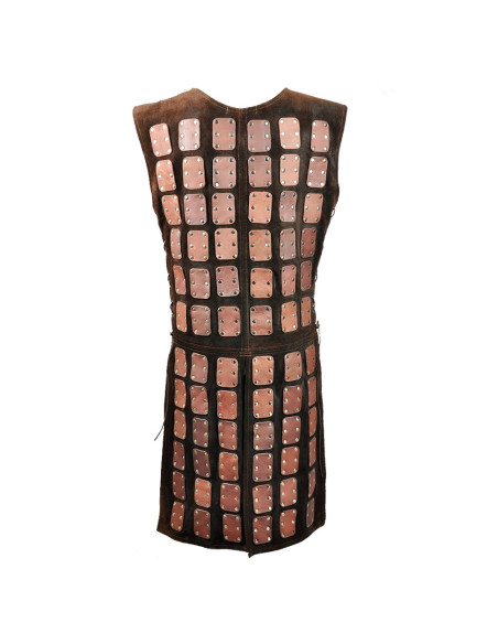 Osric brigandine in brown leather