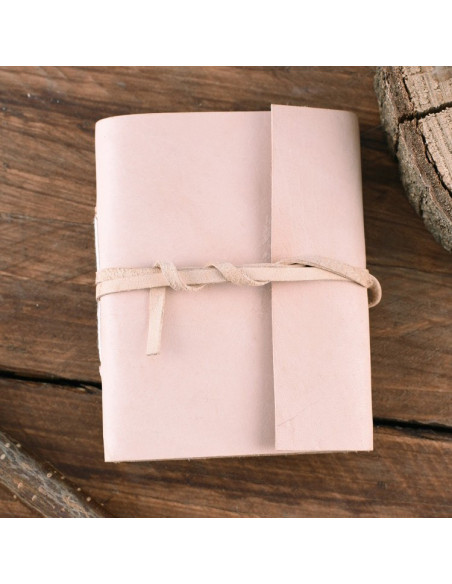 Medieval notepad, undyed leather