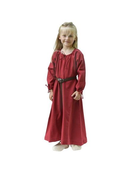 Red Viking dress Ana, girl