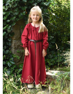 Red Viking dress Ana, girl 2