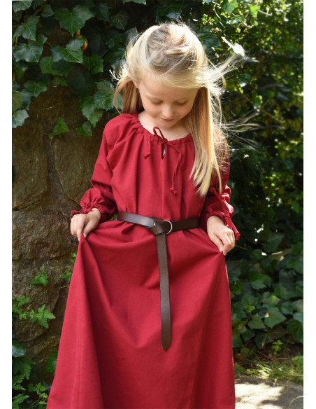 Red Viking dress Ana, girl
