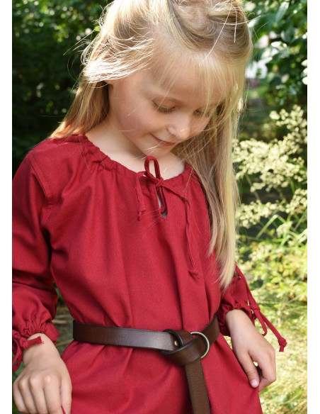 Red Viking dress Ana, girl