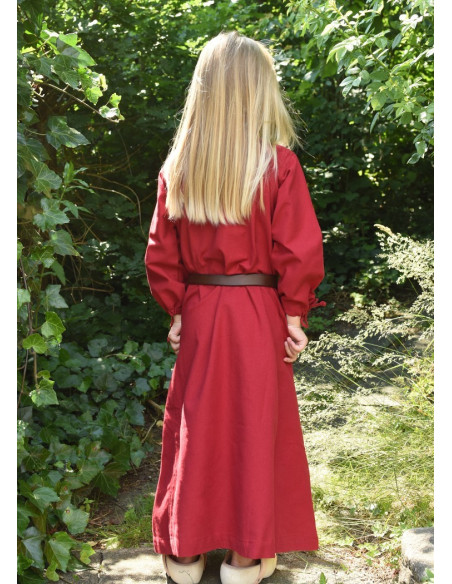 Red Viking dress Ana, girl