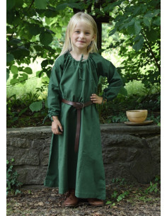 Green Viking dress Ana, girl 2