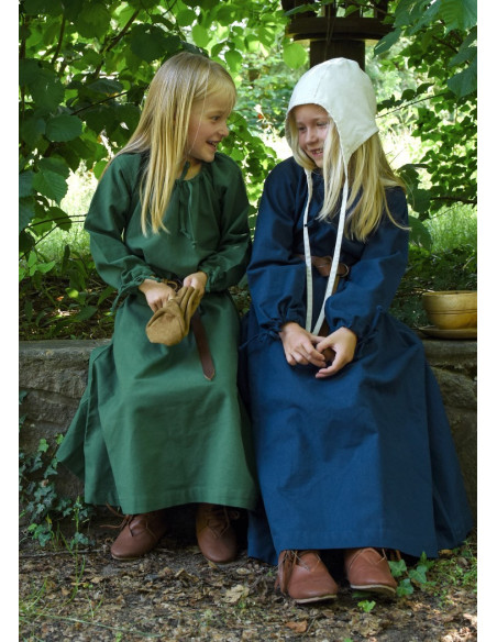 Green Viking dress Ana, girl