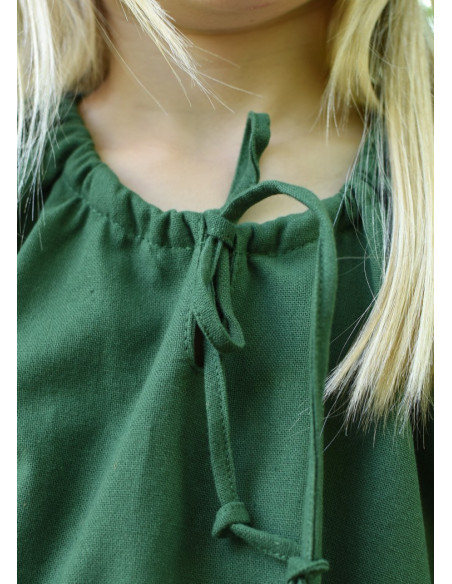 Green Viking dress Ana, girl