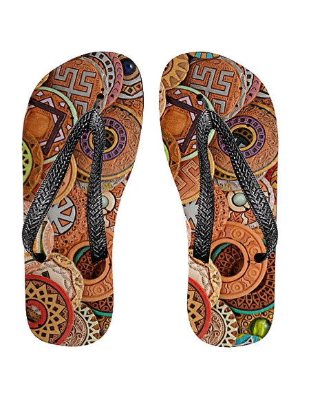 Summer flip flops with Celtic Runes