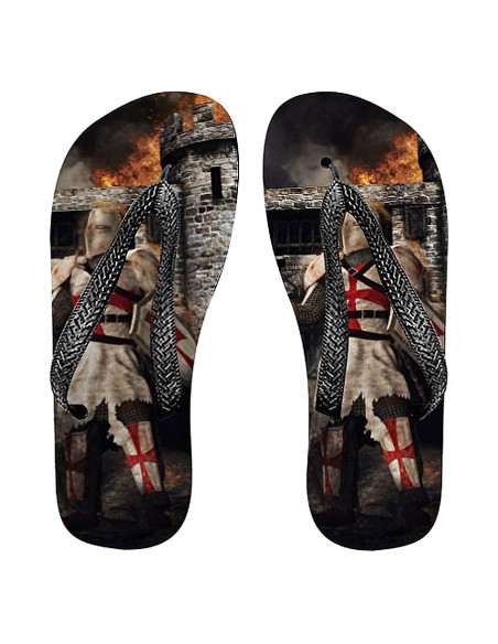 Knight Templar summer flip flops