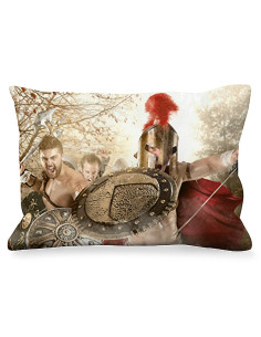Rectangular Cushion Spartans Fight