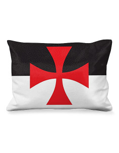 Maltese Cross Rectangular Cushion of the Templars