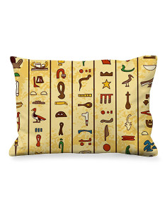 Egyptian Hieroglyphics Rectangular Cushion