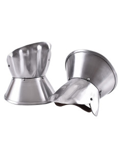 Polished steel hand protectors