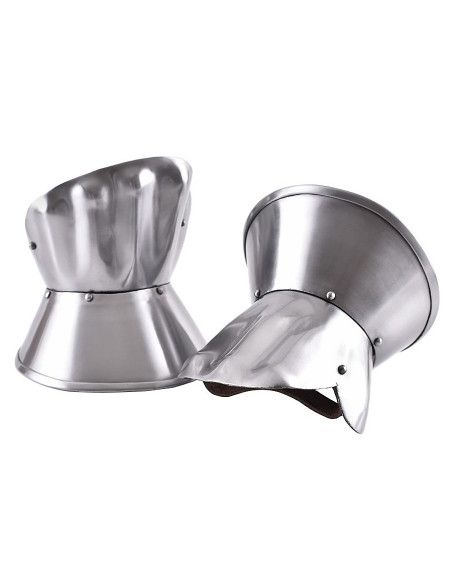 Polished steel hand protectors Polished steel hand protectors