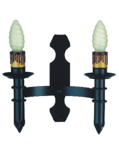 Apply medieval forge candle 2 lights (29x33 cms.)