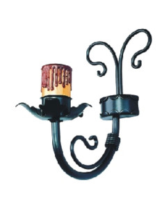 Medieval Wrought Iron Sconce: Spanish Craftsmanship for...